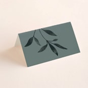"Serafina" - Place Cards in Sage by Melanie Kosuge - Blank front