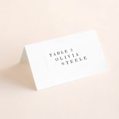 "Urban" - Place Cards in Onyx by Lori Wemple - Folded with Free Guest Printing