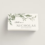 "Carolina" - Place Cards in Meadow by Melanie Kosuge - Folded with Free Guest Printing