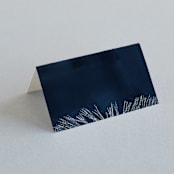 "Frosty chic" - Place Cards in Peacock by Creo Study - Blank front