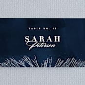"Frosty chic" - Place Cards in Peacock by Creo Study - Detail