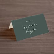 "Vista" - Place Cards in Forest by Melanie Severin - Folded with Free Guest Printing