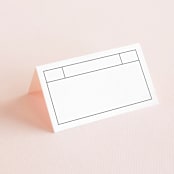 "Between the Lines" - Place Cards in Blazer by Fine and Dandy Paperie - Blank front