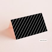 "Between the Lines" - Place Cards in Blazer by Fine and Dandy Paperie - Folded Back of Card