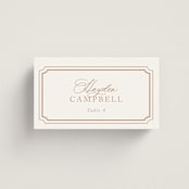 "Avery" - Place Cards in Dusty Pink by Jennifer Postorino - Front with Free Guest Printing