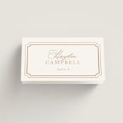 "Avery" - Place Cards in Dusty Pink by Jennifer Postorino - Folded with Free Guest Printing
