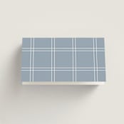 "Modern Air" - Place Cards in Dusty Blue by Stacey Meacham - Folded Back of Card