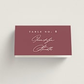 "Chantilly" - Place Cards in Mauve by Erica Krystek - Folded with Free Guest Printing
