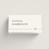"Align" - Place Cards in Cotton by Jennifer Postorino - Folded with Free Guest Printing