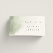 "Hillside" - Place Cards in Moss by Hannah Williams - Folded with Free Guest Printing