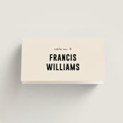 "Spin" - Place Cards in Cream by Pixel and Hank - Folded with Free Guest Printing