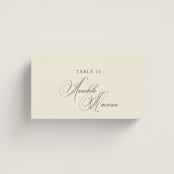 "Wonderful Tonight" - Place Cards in Oreo Creme by Design Lotus - Front with Free Guest Printing