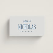 "Riviera" - Place Cards in Ocean by Kelly Schmidt - Front with Free Guest Printing