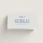 "Riviera" - Place Cards in Ocean by Kelly Schmidt - Folded with Free Guest Printing