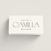 "Numerical" - Place Cards in Lily by Owl and Toad - Folded with Free Guest Printing