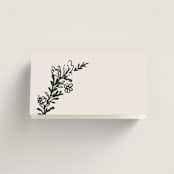 "Botanical Crest" - Place Cards in Ink by Kelly Watkins - Blank front