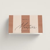 "Trois" - Place Cards in Almond by Blustery August - Folded with Free Guest Printing