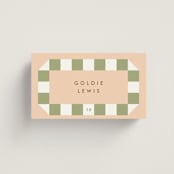 "Boardwalk" - Place Cards in Peach by Baumbirdy - Front with Free Guest Printing