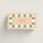 "Boardwalk" - Place Cards in Peach by Baumbirdy - Folded with Free Guest Printing