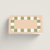 "Boardwalk" - Place Cards in Peach by Baumbirdy - Blank front