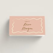 "Handwritten Letter" - Place Cards in Butterscotch by Helena Vitto - Folded with Free Guest Printing