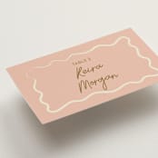 "Handwritten Letter" - Place Cards in Butterscotch by Helena Vitto - Detail
