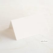 "Modern Initials" - Place Cards in Buttercream by Lori Wemple - Folded Back of Card