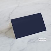 "Mosaic" - Place Cards in Navy by GeekInk Design - Folded Back of Card