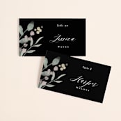 "Enchanted fields" - Place Cards in Noir by Jennifer Wick - Front with Free Guest Printing