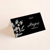 "Enchanted fields" - Place Cards in Noir by Jennifer Wick - Folded with Free Guest Printing