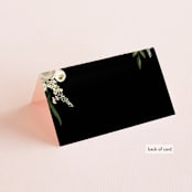 "jewel" - Place Cards in Onyx by Susan Moyal - Folded Back of Card