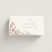 "Avery" - Place Cards in Peony by Jennifer Wick - Folded with Free Guest Printing