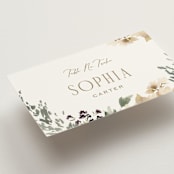 "Sprigs of Joy" - Place Cards in Pearl by Leah Bisch - Detail