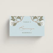 "Hydrangea Garden" - Place Cards in Sky by Susan Zinader - Front with Free Guest Printing