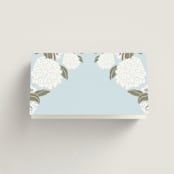 "Hydrangea Garden" - Place Cards in Sky by Susan Zinader - Folded Back of Card
