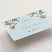 "Hydrangea Garden" - Place Cards in Sky by Susan Zinader - Detail