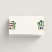 "East Bay street" - Place Cards in Lily by Jennifer Wick - Blank front