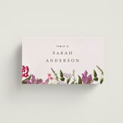 "Gather" - Place Cards in Lilac by Susan Moyal - Front with Free Guest Printing