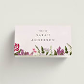 "Gather" - Place Cards in Lilac by Susan Moyal - Folded with Free Guest Printing