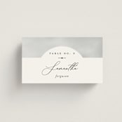 "Panoramic" - Place Cards in Cloud by Heather Schertzer - Front with Free Guest Printing