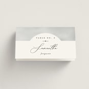 "Panoramic" - Place Cards in Cloud by Heather Schertzer - Folded with Free Guest Printing