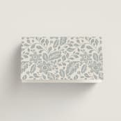 "Embroidered" - Place Cards in Dusty Blue by Jen Owens - Folded Back of Card