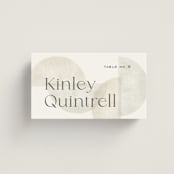 "Camille" - Place Cards in Stone by Jackie Crawford - Front with Free Guest Printing