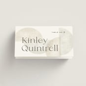 "Camille" - Place Cards in Stone by Jackie Crawford - Folded with Free Guest Printing