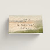 "Bluestem Fields" - Place Cards in Meadow by Holly Whitcomb - Folded with Free Guest Printing