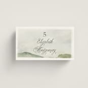 "Countryside" - Place Cards in Emerald by Petra Kern - Front with Free Guest Printing