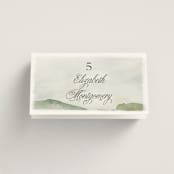 "Countryside" - Place Cards in Emerald by Petra Kern - Folded with Free Guest Printing