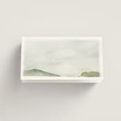 "Countryside" - Place Cards in Emerald by Petra Kern - Blank front