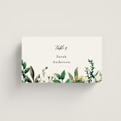 "Fresh Classic" - Place Cards in Porcelain by Susan Moyal - Front with Free Guest Printing
