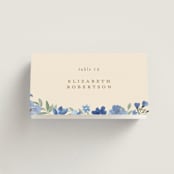 "Nilgiri" - Place Cards in Blueberry by Creo Study - Folded with Free Guest Printing